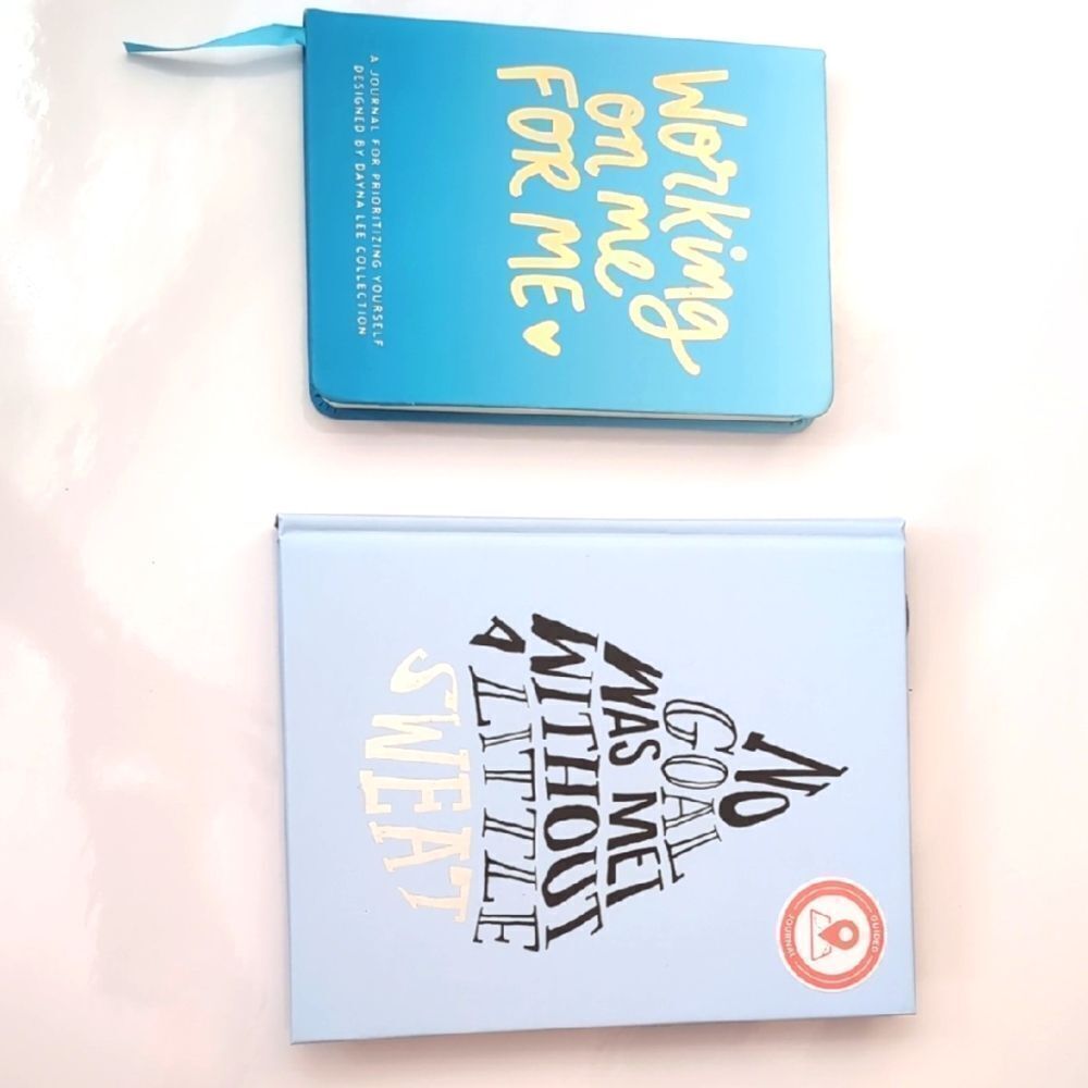 Blue Motivational Journals Fitness Self Reflection Set Of 2